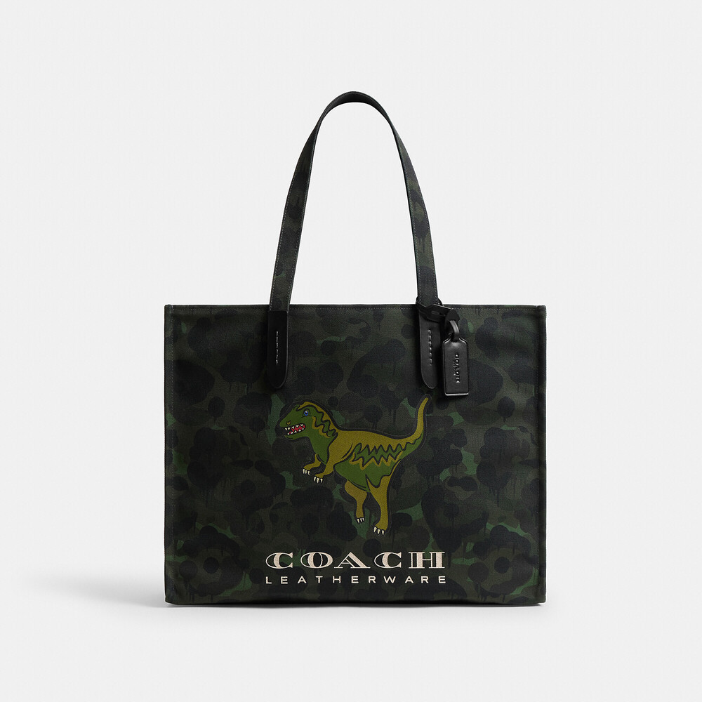 NWT Coach Outlet Unisex Tote With Camo Print And Rexy